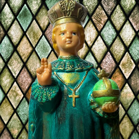 Vintage 1950s Hand-Painted Infant of Prague Blow Mold Night Light Lamp Nan-San - Picture 11 of 11